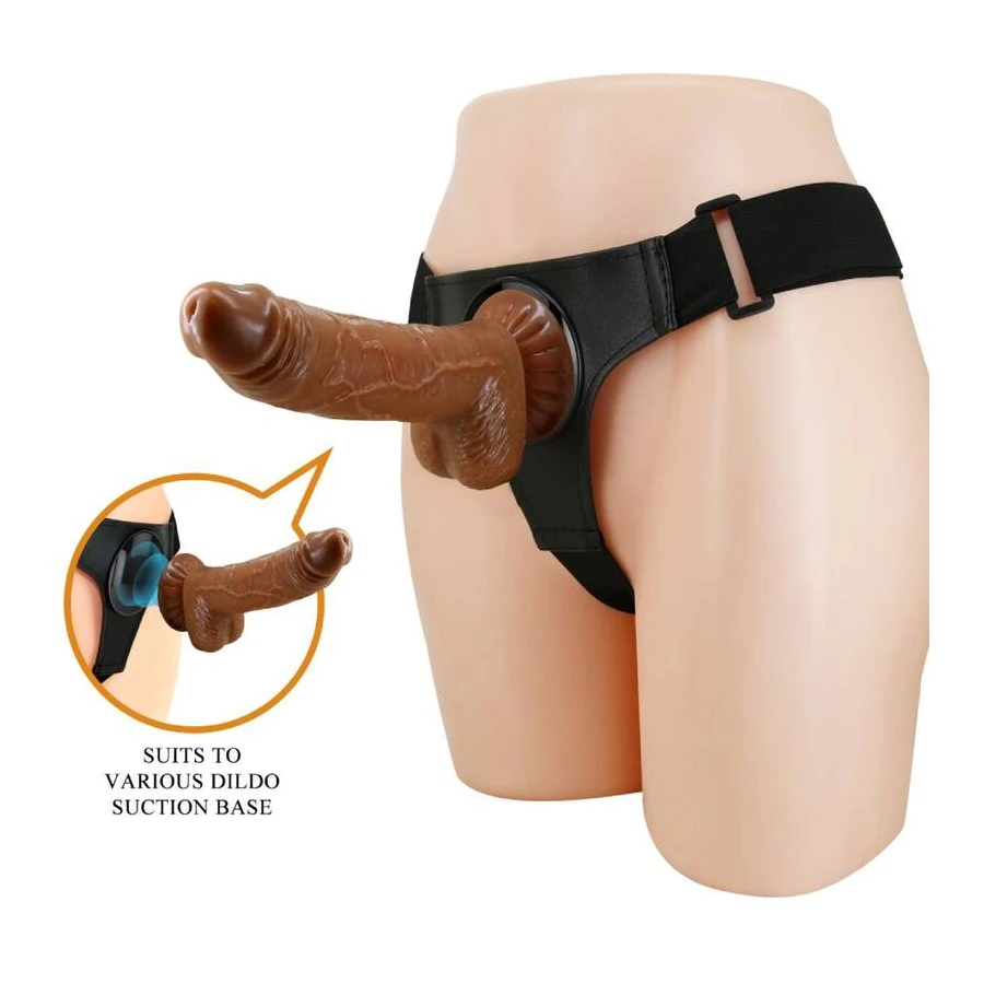 PRETTY LOVE - SLIP HARNAIS HARNAIS UNIVERSEL AVEC GODE MICHEAL 20 CM NOIR